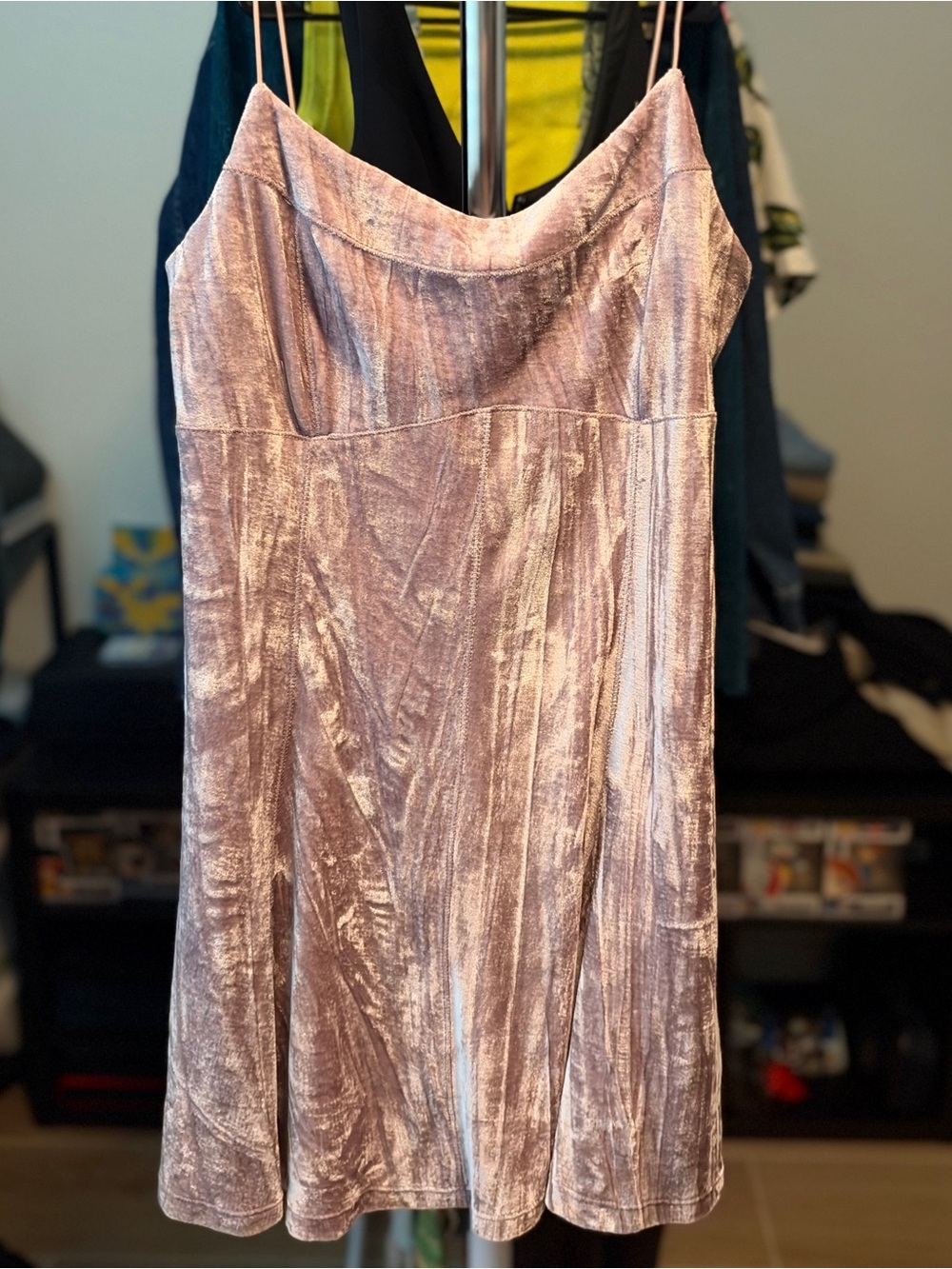 wild fable Velvet Mini Slip Dress in Pale Mauve